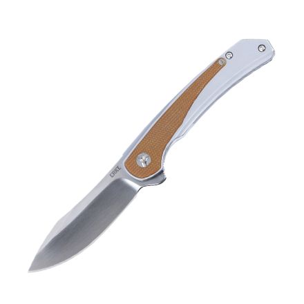 CRKT Padawan Tan Micarta Overlays w/Brush Blade Finish