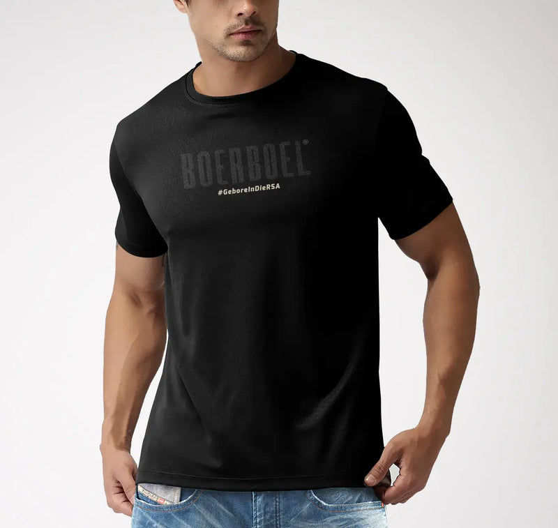 Boerboel Premium T-Shirt Dot Printed – Black "Gebore"