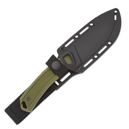 Kershaw K1883GH Deschutes Skinner Olive w/Gut Hook StoneWash Blade