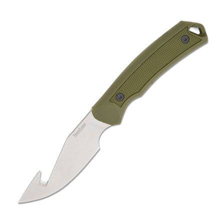 Kershaw K1883GH Deschutes Skinner Olive w/Gut Hook StoneWash Blade