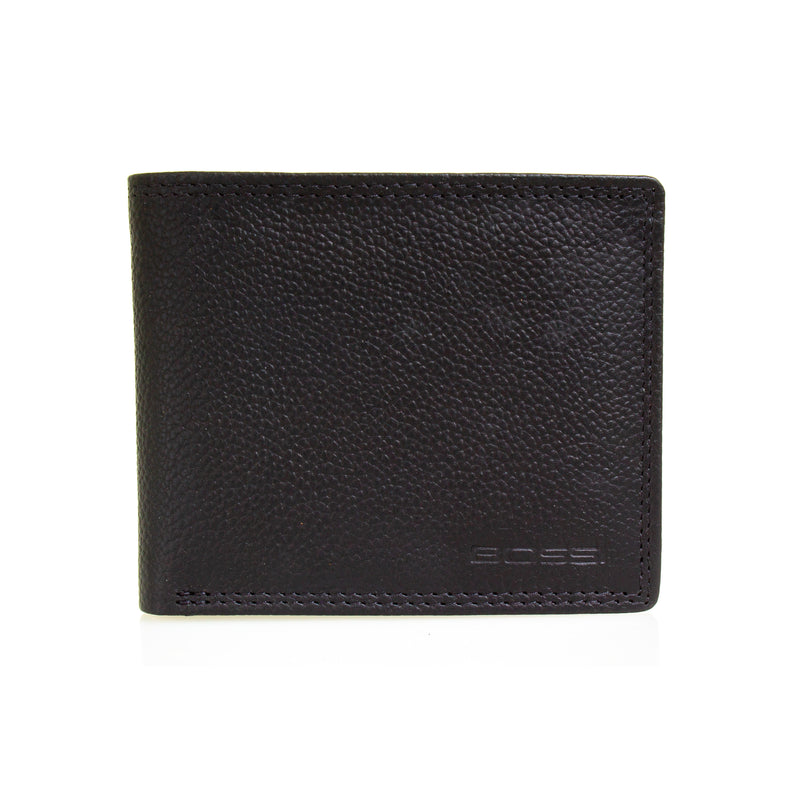 Bossi Print Small Billfold Wallet with Tab Inside - Black