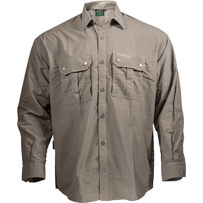 Ridgeline Men's Olive L/S Quick Dry Shirt