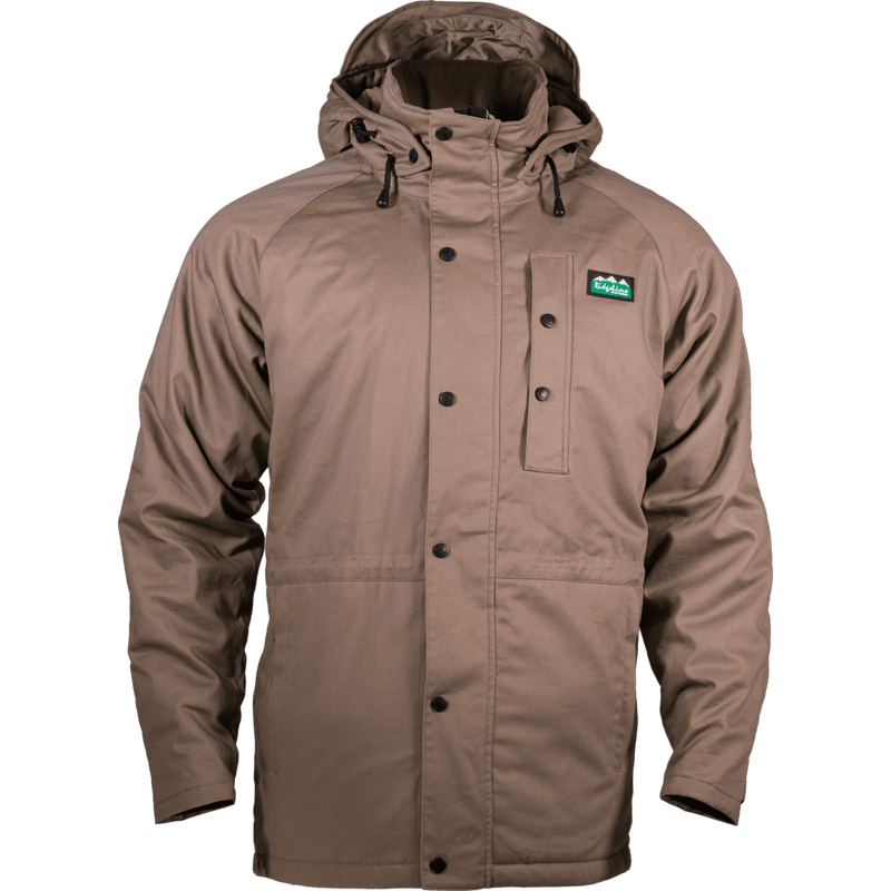 Ridgeline Monsoon Cotton Jacket Khaki – All-Weather Adventure Ready