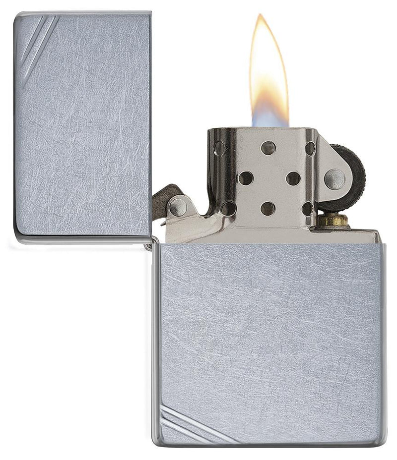 Zippo 267-0004 ZL Vintage Street Chrome with Slashes