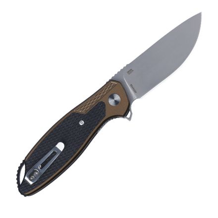 CRKT Jake Bronze Aluminum/G10 Handle with Two Tone Bead Blast/Brushed Finish Blade