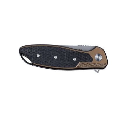 CRKT Jake Bronze Aluminum/G10 Handle with Two Tone Bead Blast/Brushed Finish Blade