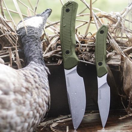 Kershaw Deschutes Skinner Olive with Stone Wash Blade Finish