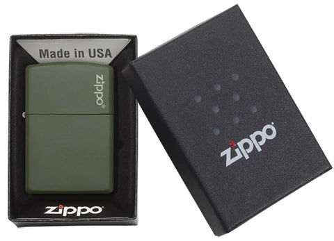 Zippo 221ZL Matte Green Zippo Logo