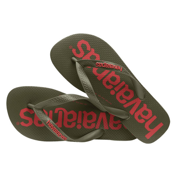 Havaianas Top Logo Green Yucca Flip Flops